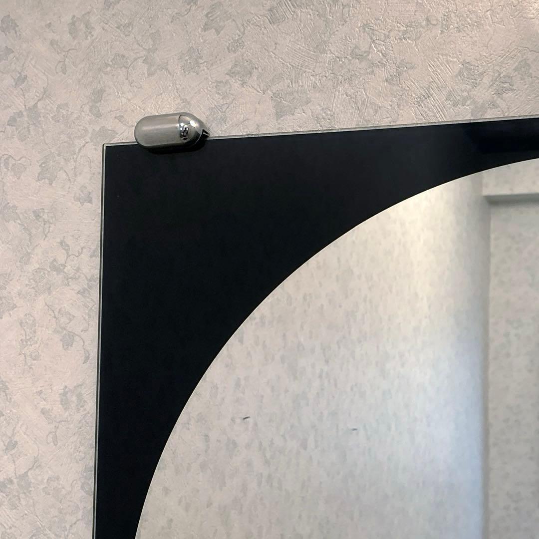 TOTO 耐食鏡　壁掛け鏡　化粧鏡　鏡　ミラー　角形　レトロ　70×70cm