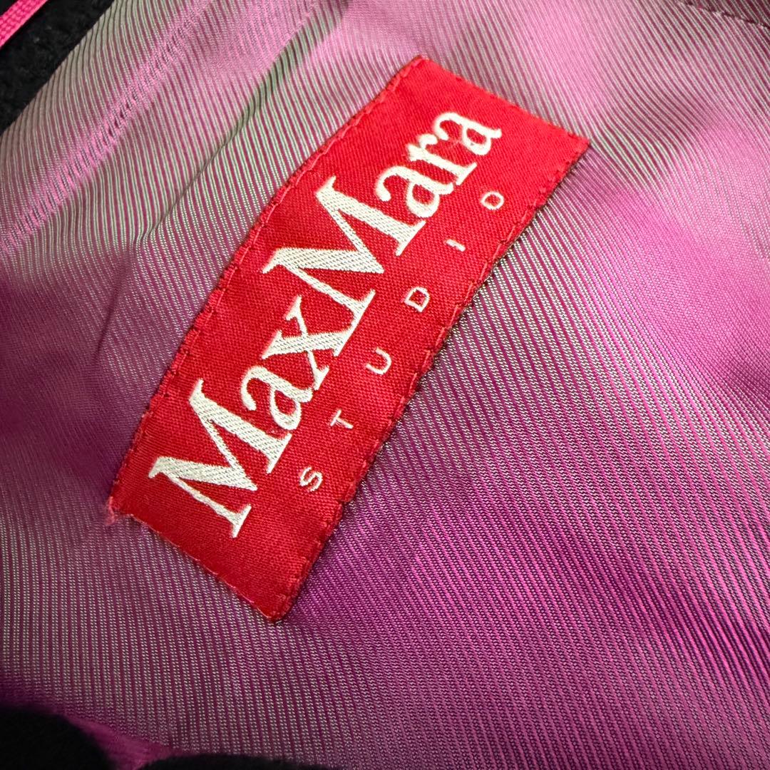 MaxMara STUDIO ♡ スタンドカラーコート 黒