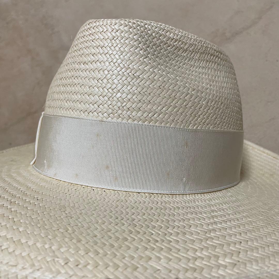 Borsalinoボルサリーノ パナマハット 箱付き　イタリア製　天然草