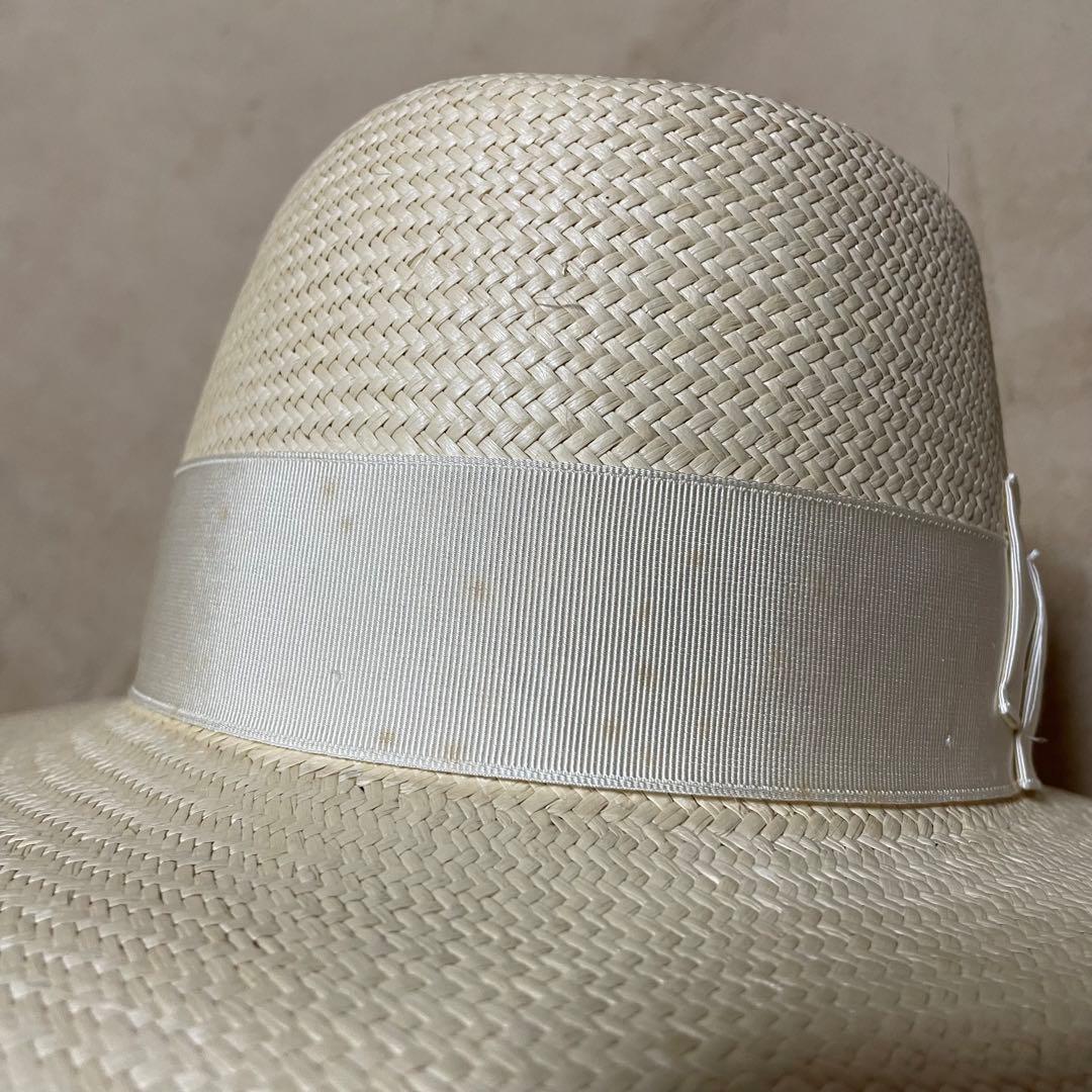 Borsalinoボルサリーノ パナマハット 箱付き　イタリア製　天然草