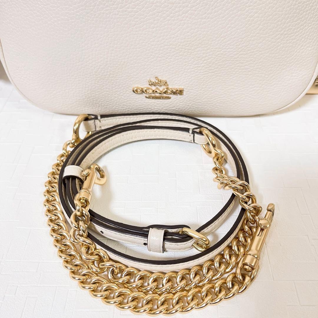 【美品】COACH ショルダーバッグ 斜め掛け カメラバッグ チェーン チャーム