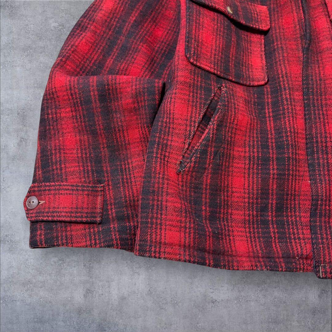 R*離様 【Woolrich】50s60sヴィンテージ黒タグチェック柄マッキーノ