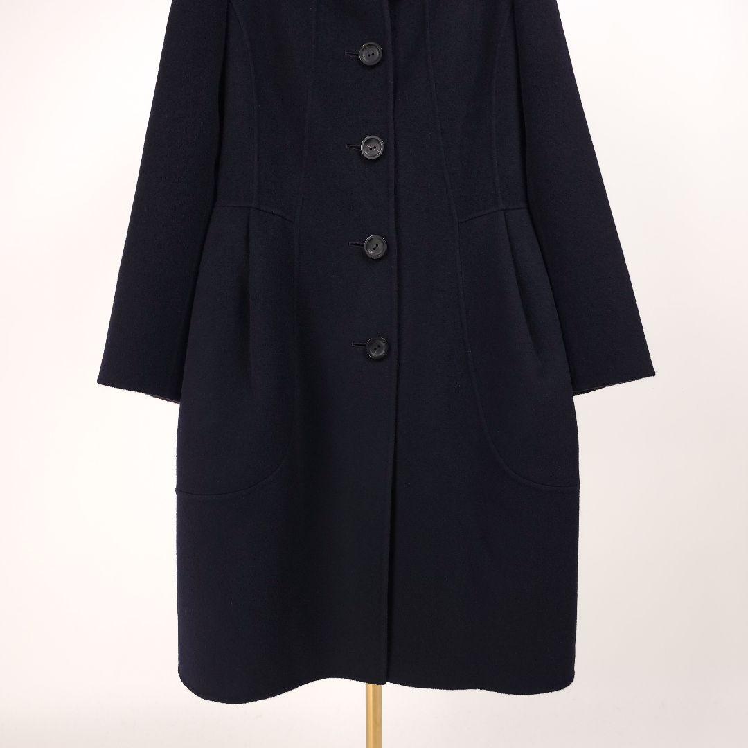 百*合様 【新品同様】フォクシー カシミヤ100％ ダブルフェイス コート ネイ