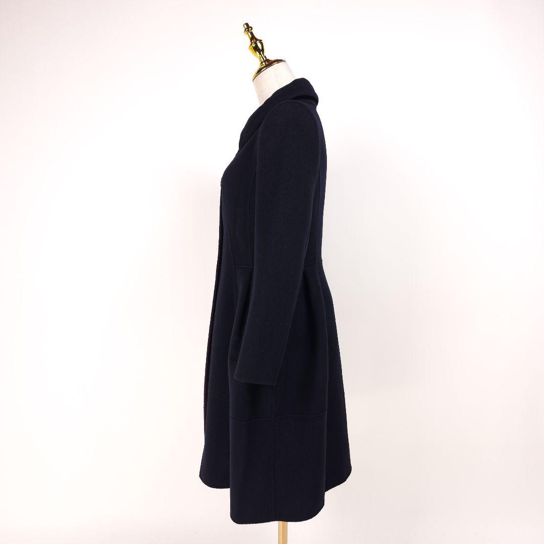 百*合様 【新品同様】フォクシー カシミヤ100％ ダブルフェイス コート ネイ