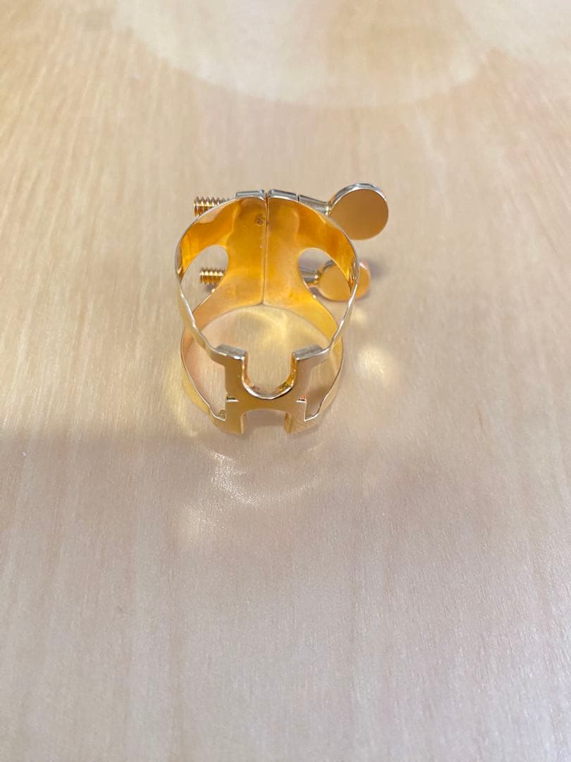 ハリソンハーツ アルトサックスリガチャー ゴールドプレート HALISON