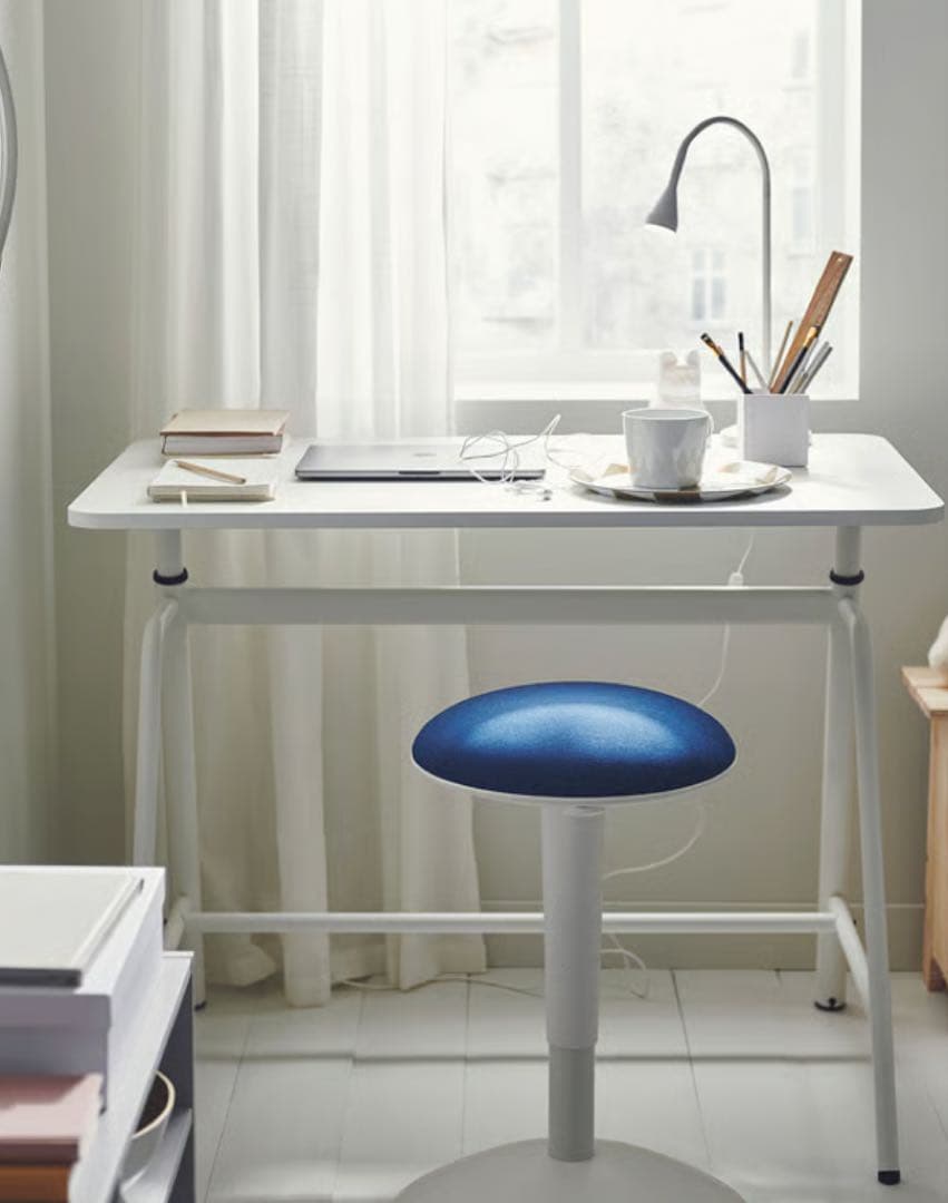 【新品】GLADHÖJDEN グラードホイデン デスク 昇降式, ホワイト