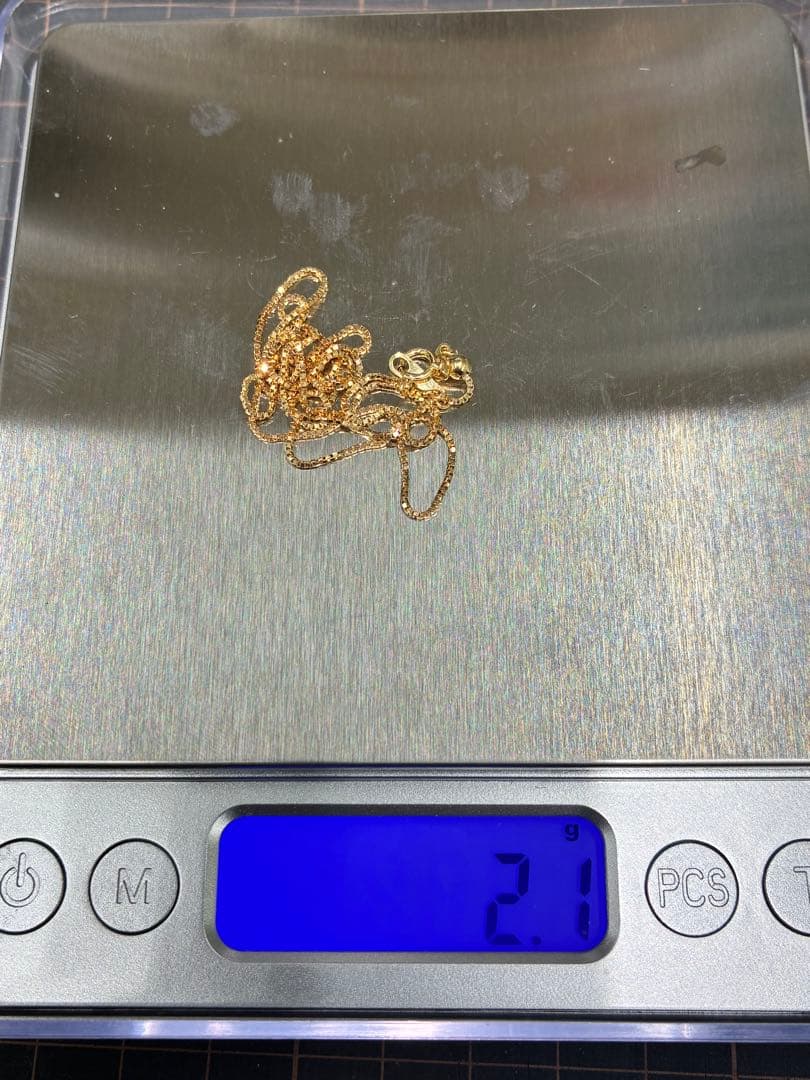 16 K18チェーンネックレス　45㌢ 0.8㍉幅