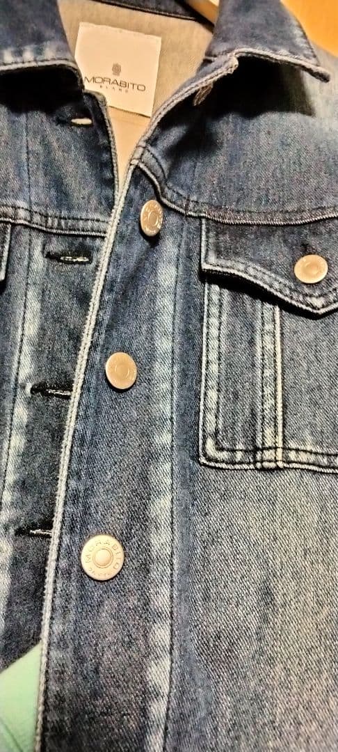 モラビト　ダークブルー デニムジャケット 38サイズ