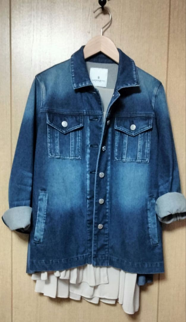 モラビト　ダークブルー デニムジャケット 38サイズ