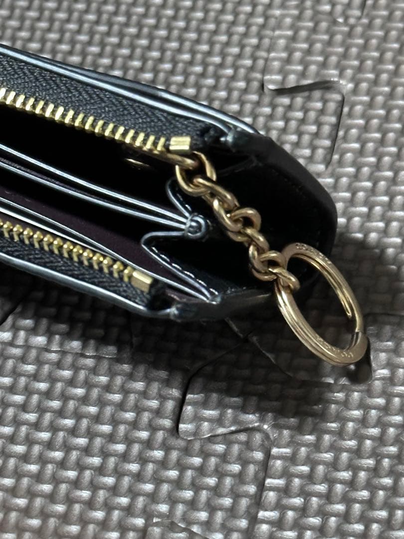 COACH ブラック レザー キーケース　スマートキー　パスケース　ケース