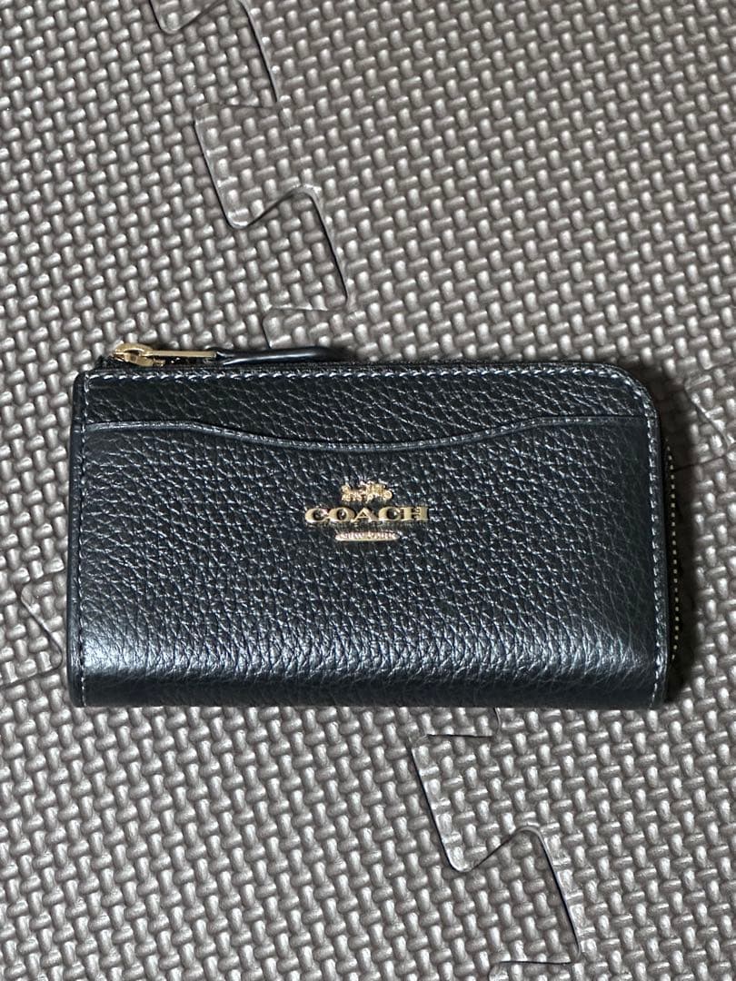 COACH ブラック レザー キーケース　スマートキー　パスケース　ケース