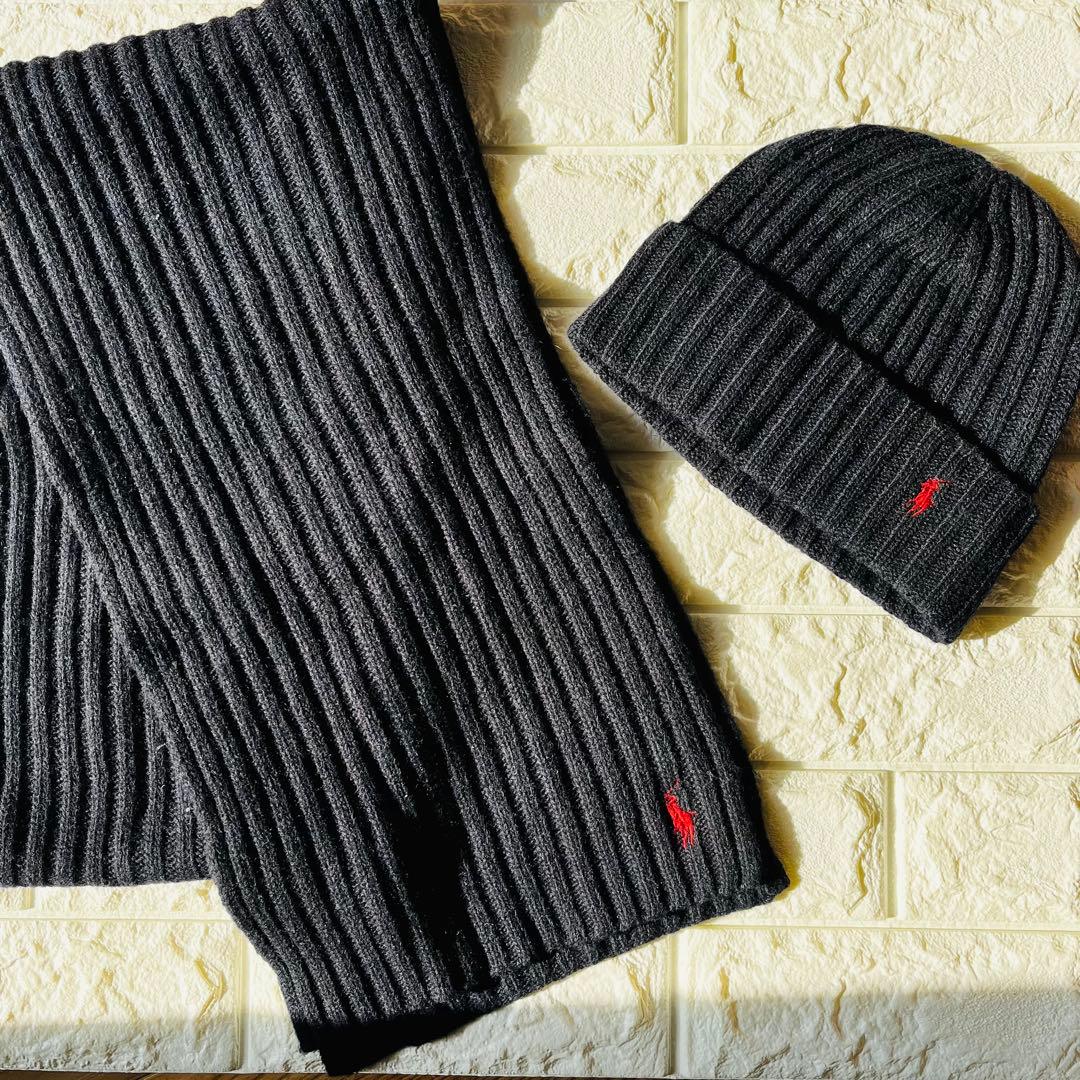 【新品】Polo Ralph Lauren マフラーとニット帽セット　クリスマス