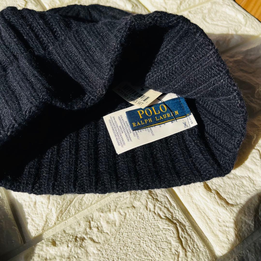 【新品】Polo Ralph Lauren マフラーとニット帽セット　クリスマス