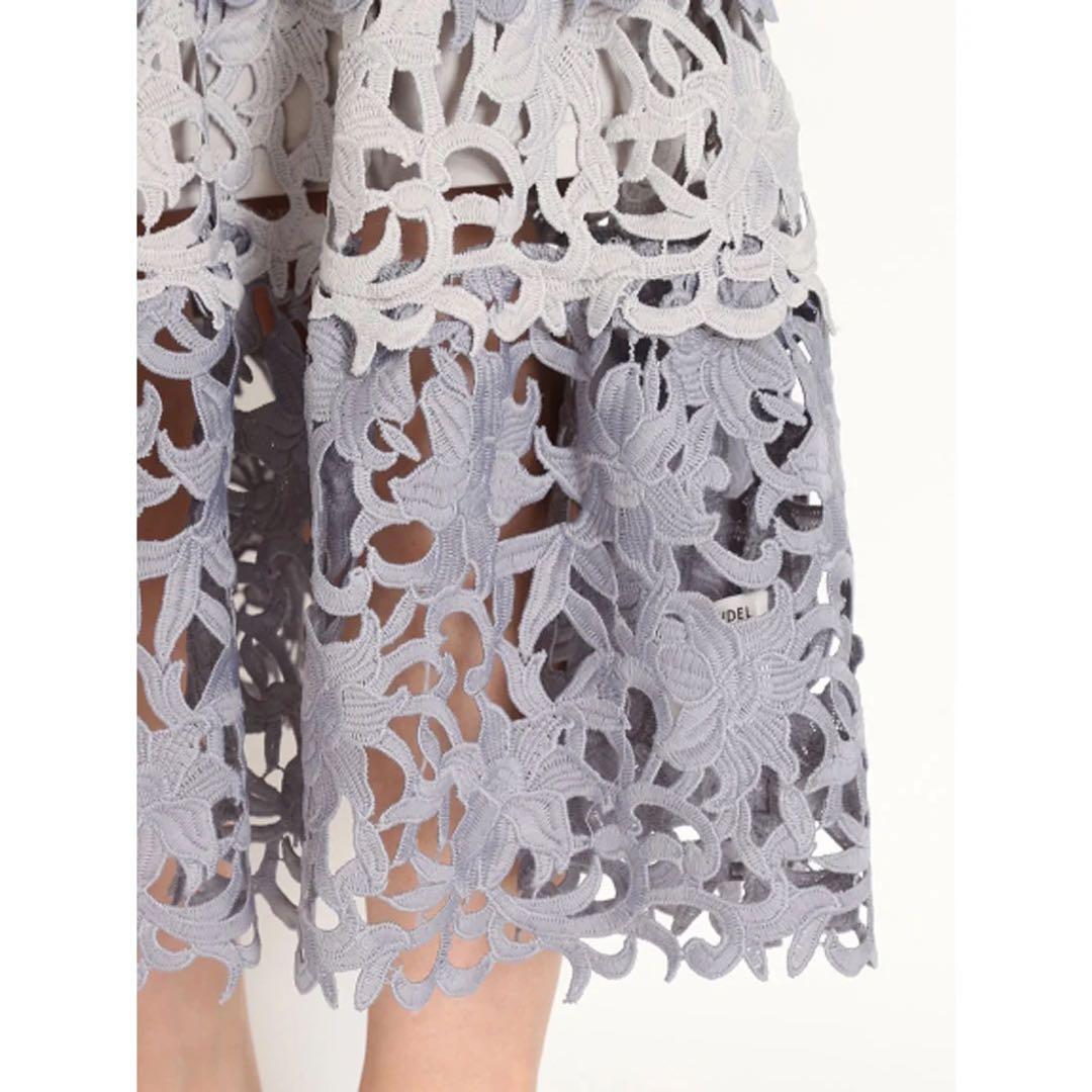 スナイデル SNIDEL カラーブロッキングレースワンピース