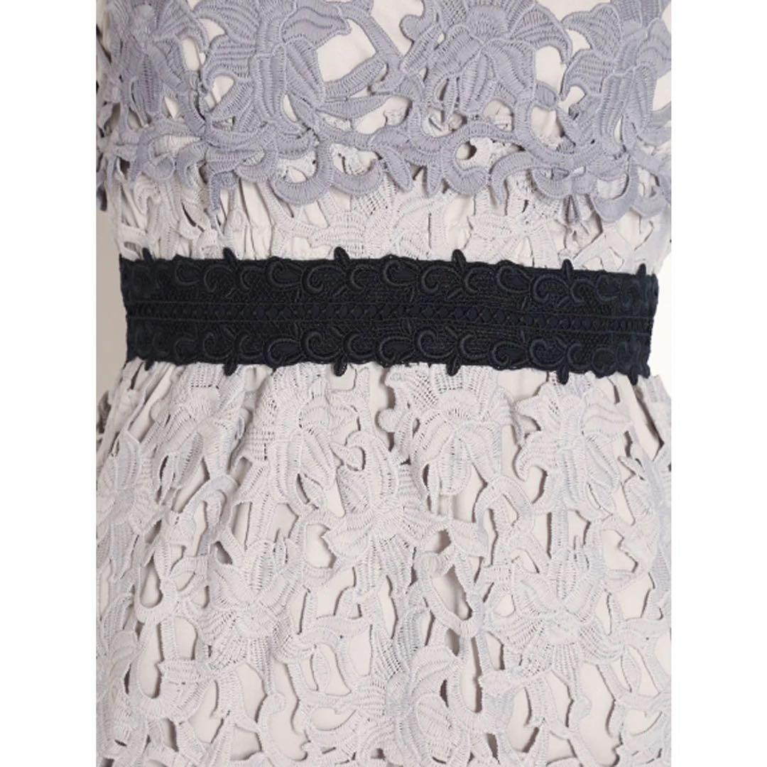 スナイデル SNIDEL カラーブロッキングレースワンピース