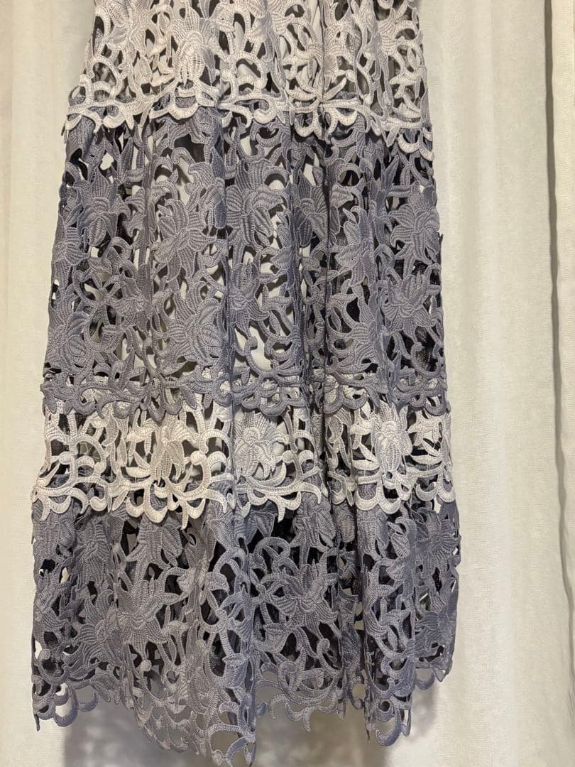 スナイデル SNIDEL カラーブロッキングレースワンピース