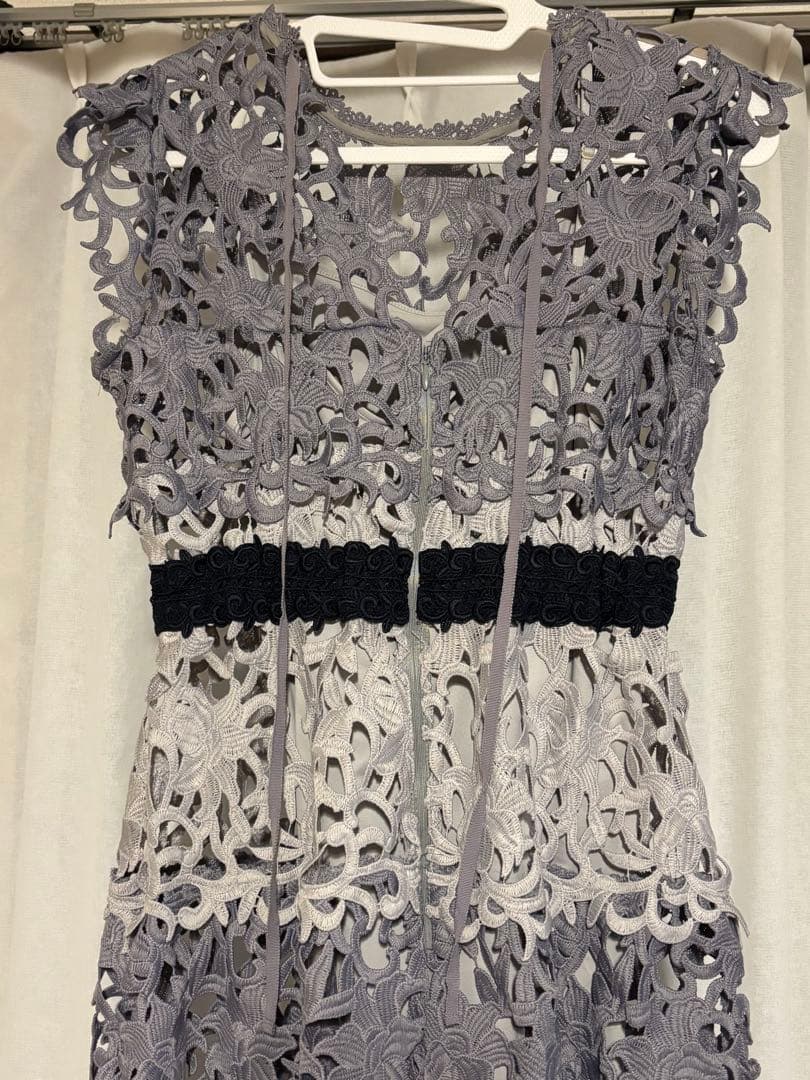 スナイデル SNIDEL カラーブロッキングレースワンピース