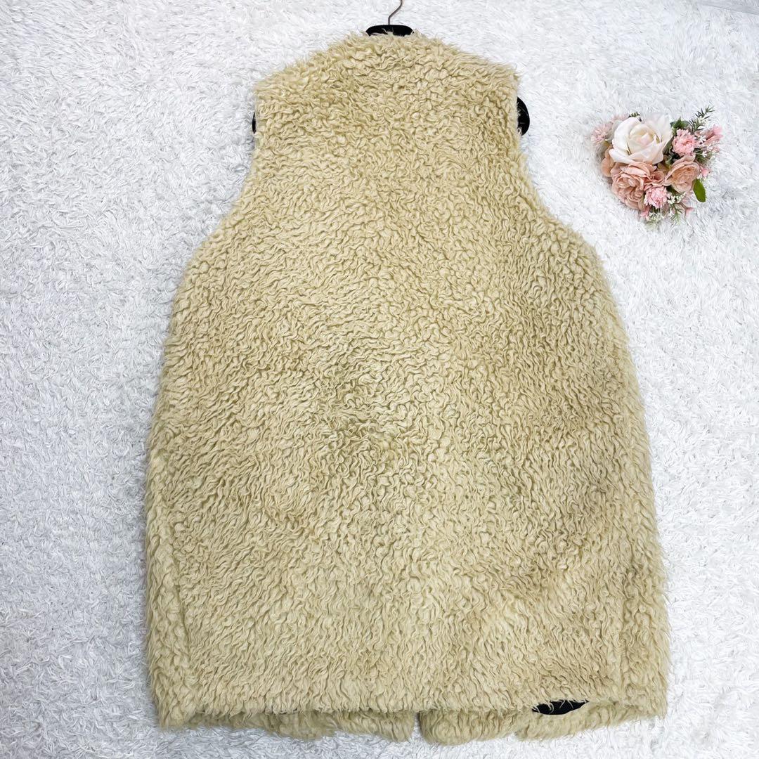 極美品 MM⑥ Maison Margiela シープレザー 切替 ファーコート