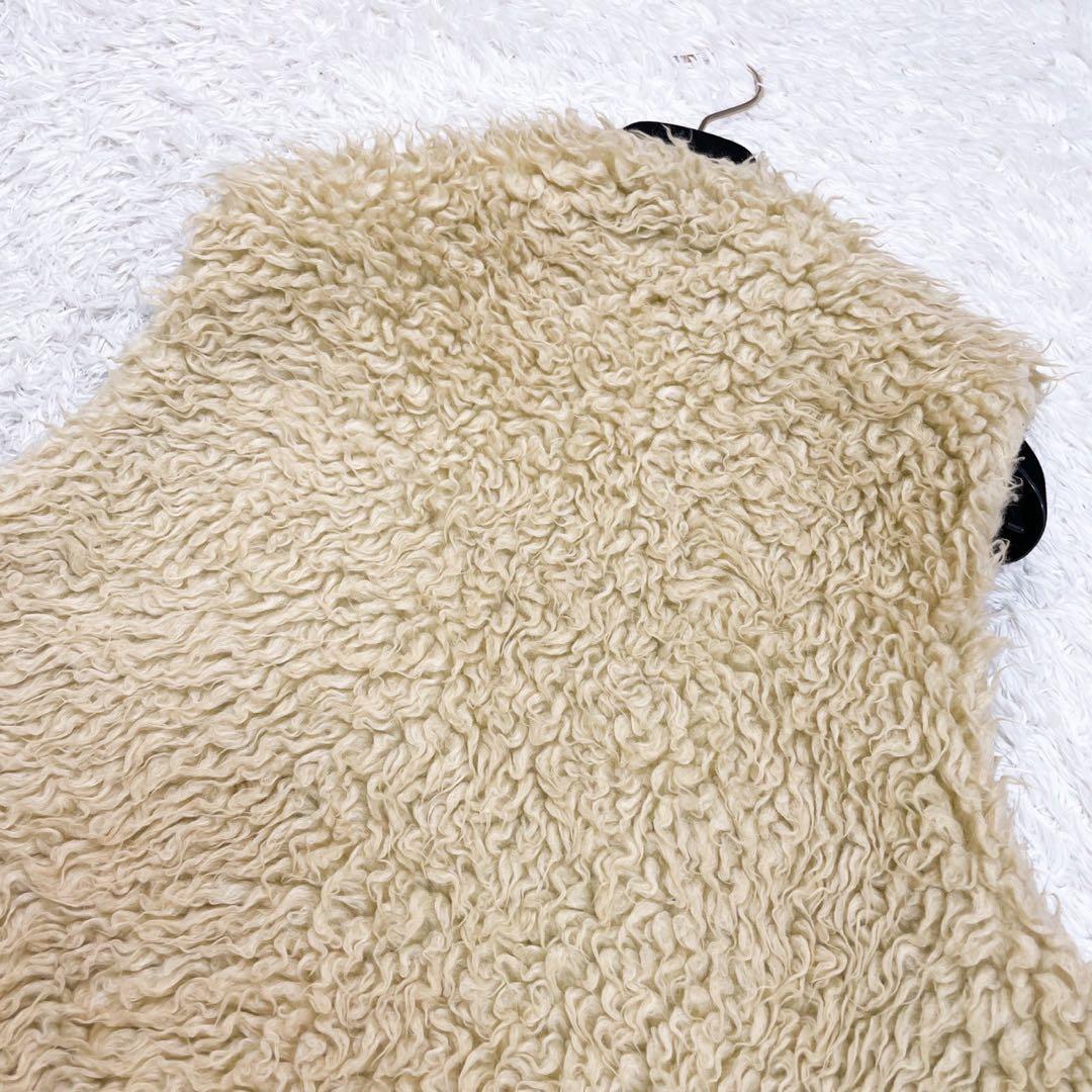 極美品 MM⑥ Maison Margiela シープレザー 切替 ファーコート