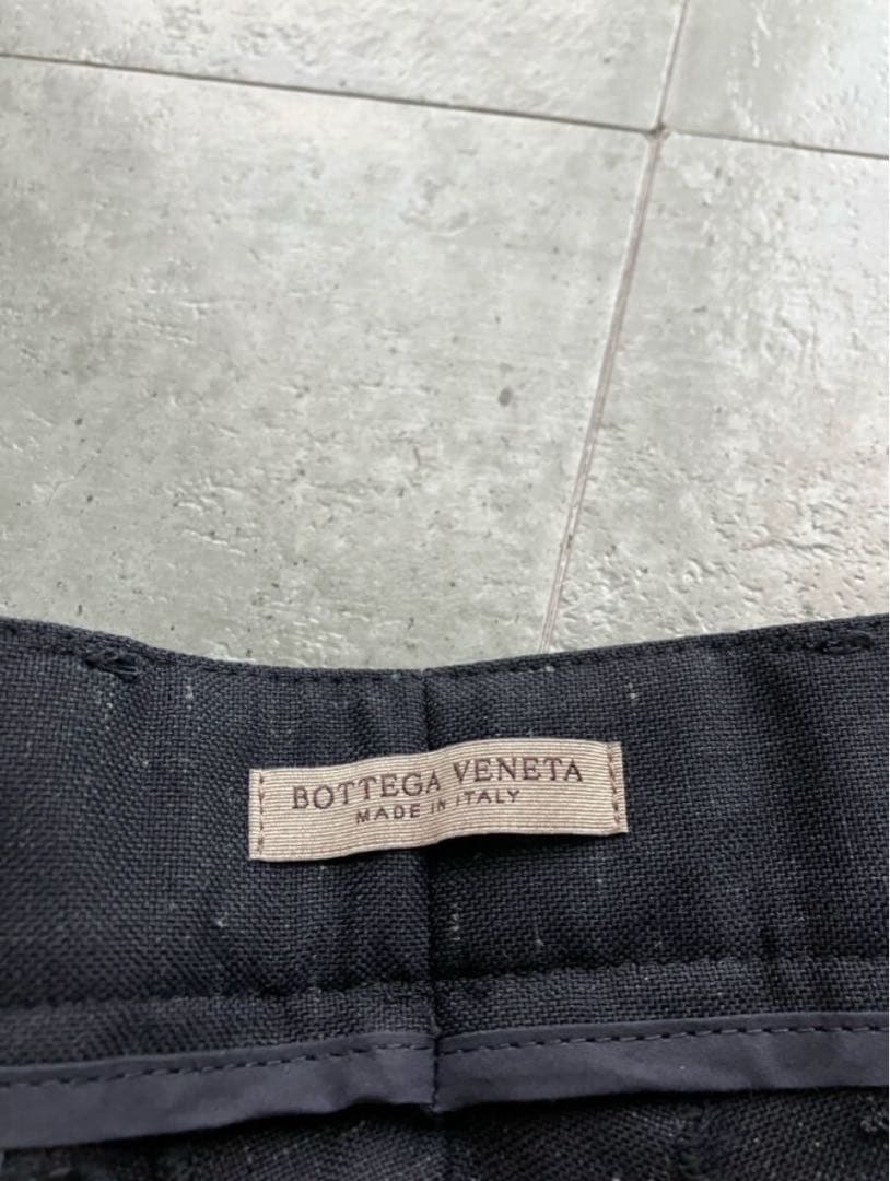 BOTTEGA VENETA ボッテガベネタ　スラックス　ウール　カスリ柄　黒
