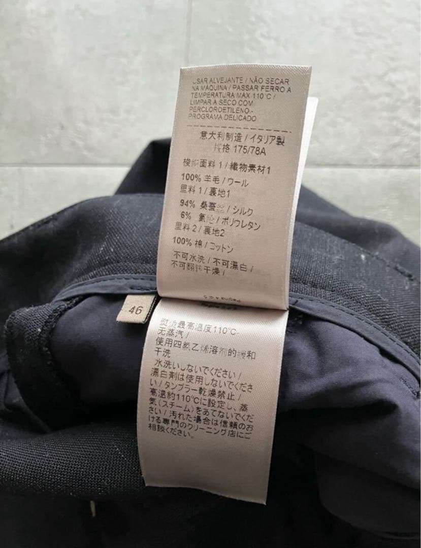 BOTTEGA VENETA ボッテガベネタ　スラックス　ウール　カスリ柄　黒