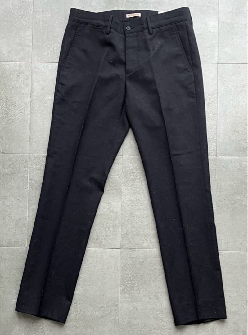 BOTTEGA VENETA ボッテガベネタ　スラックス　ウール　カスリ柄　黒