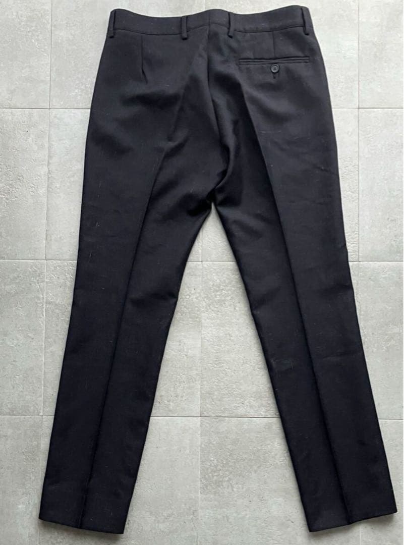 BOTTEGA VENETA ボッテガベネタ　スラックス　ウール　カスリ柄　黒