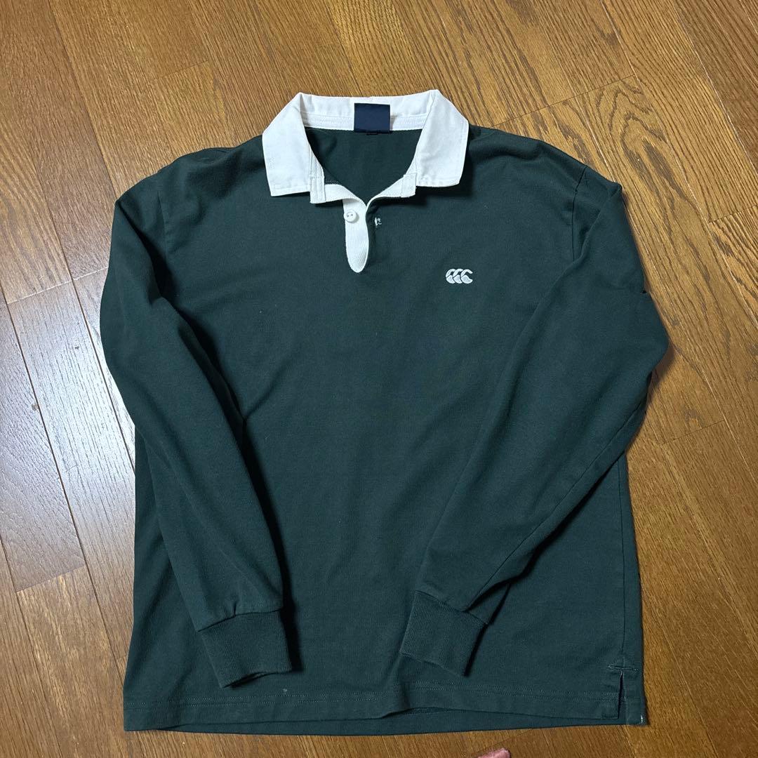 canterbury ラガーシャツ M ダークグリーン