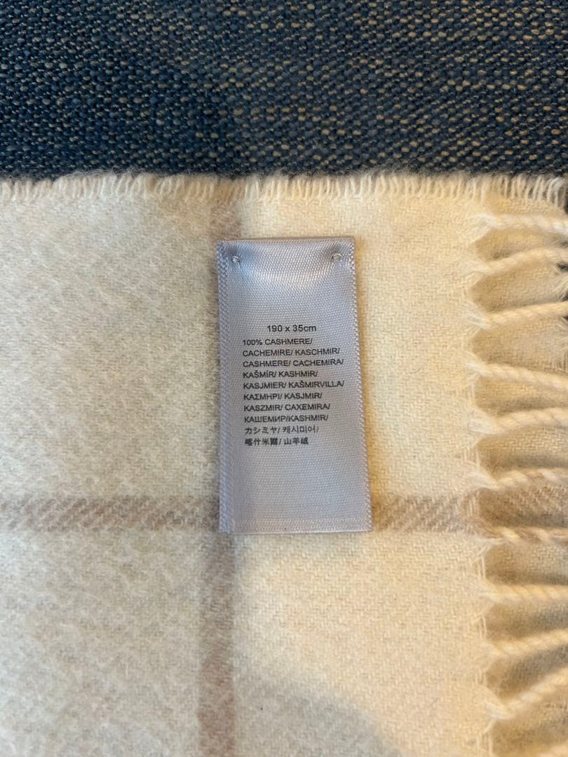 ジョンストンズ カシミヤ100％ 中判ストール チェック ノックモア