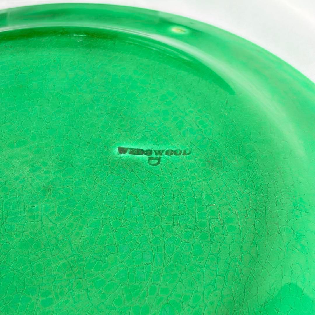 美品　ウェッジウッド　マジョリカ焼き　グリーンリーフ　キャベツの葉　プレート