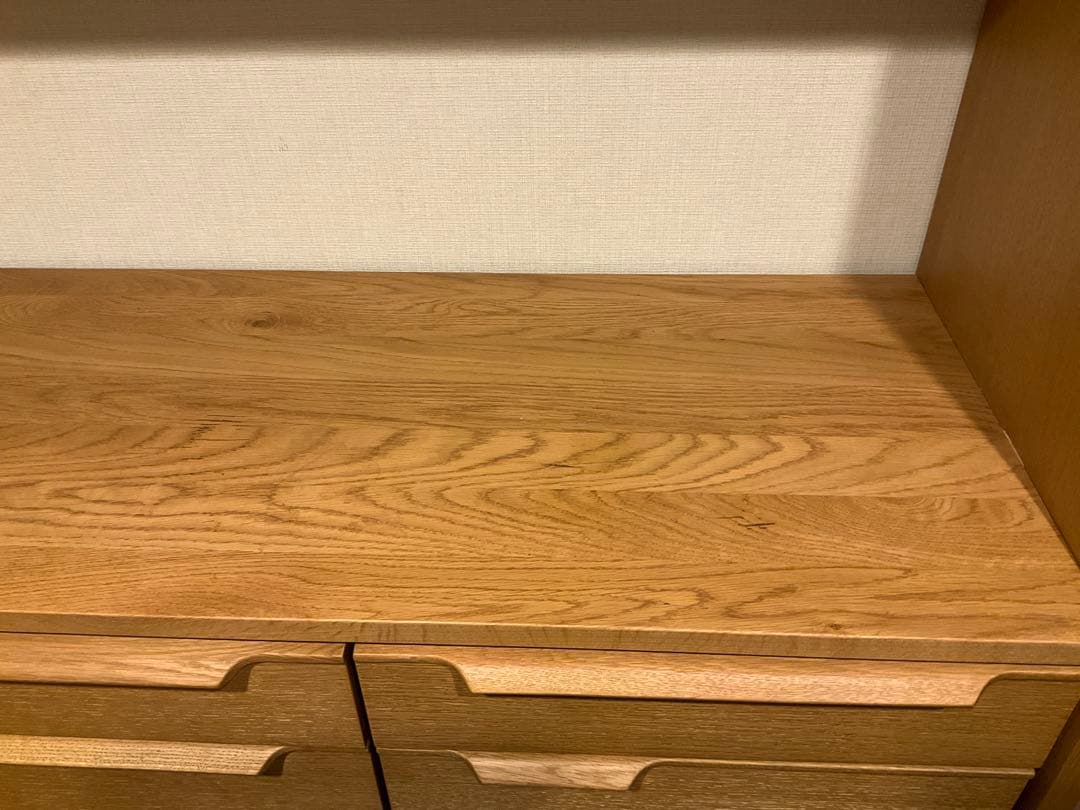 k*n様 ダイニングボード/ホワイトオーク/スライドレール/無垢材/食器棚
