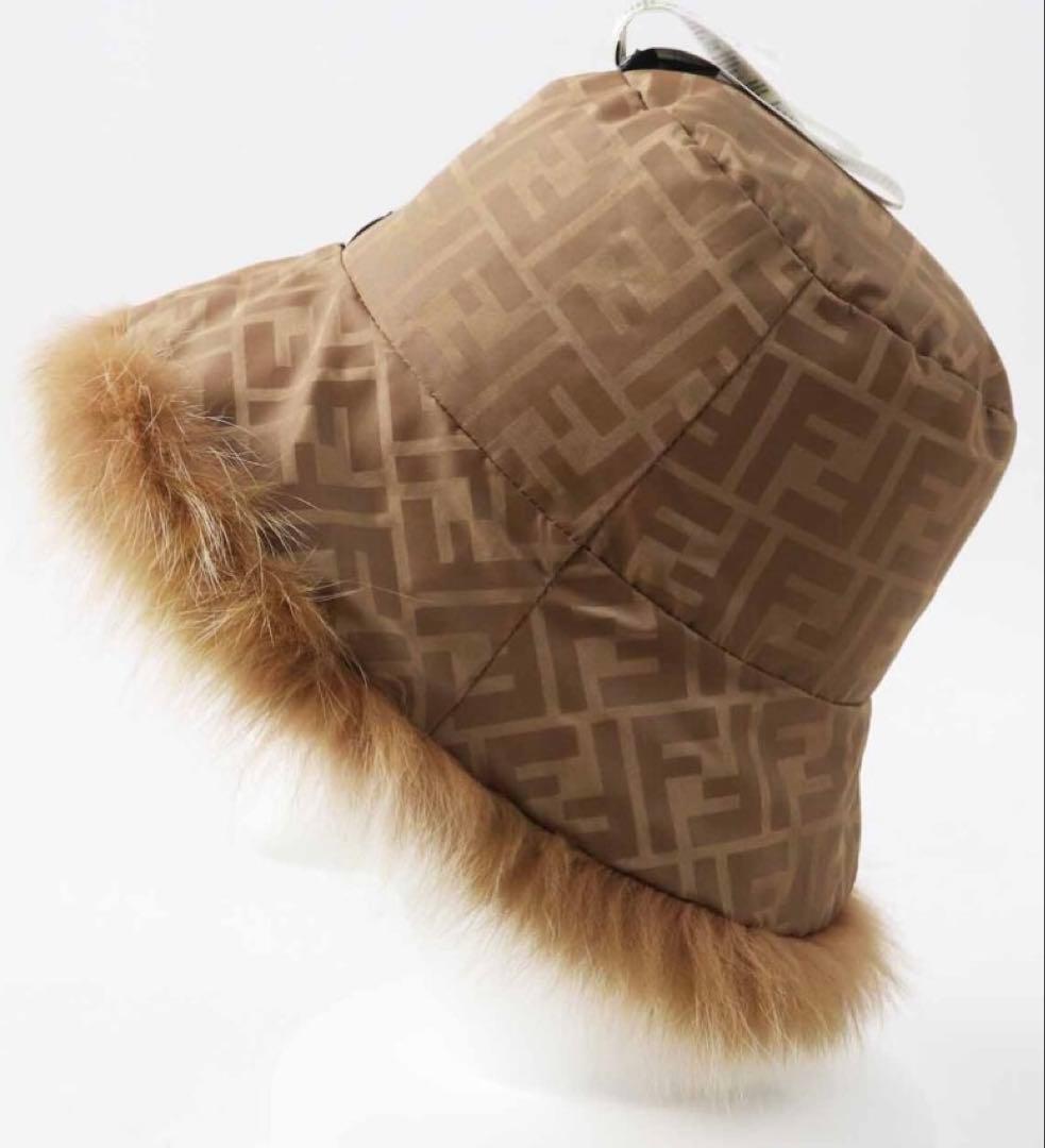 Fendi フォックスファー　バケットハット Mサイズ