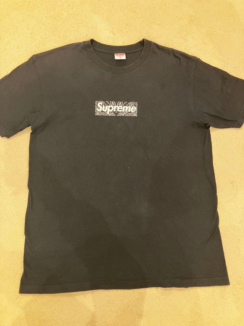 Supreme バンダナ柄 Tシャツ M boxlogo