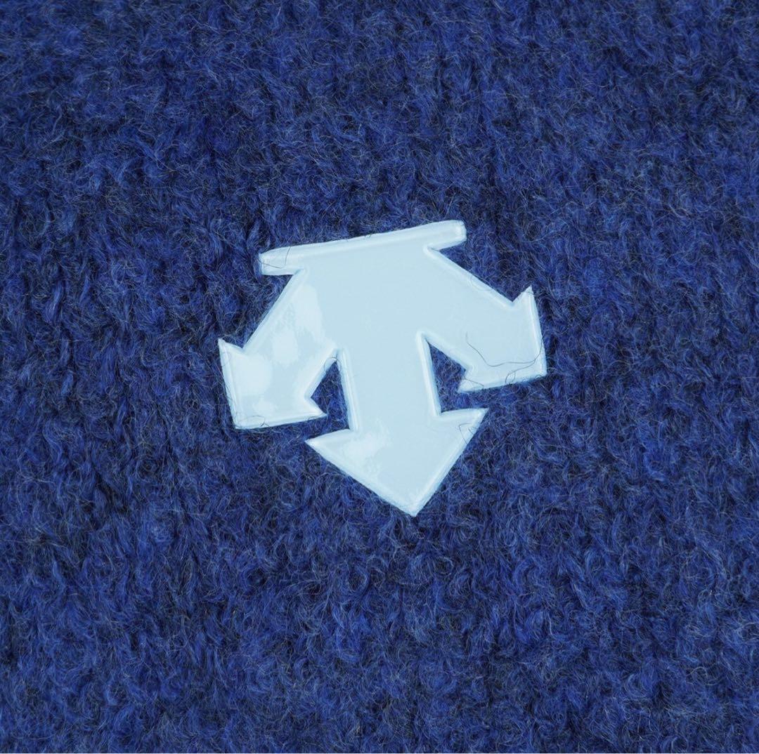 デサントゴルフ　紡毛ダブルジャガードボトルネックボーダーセーター　レディース