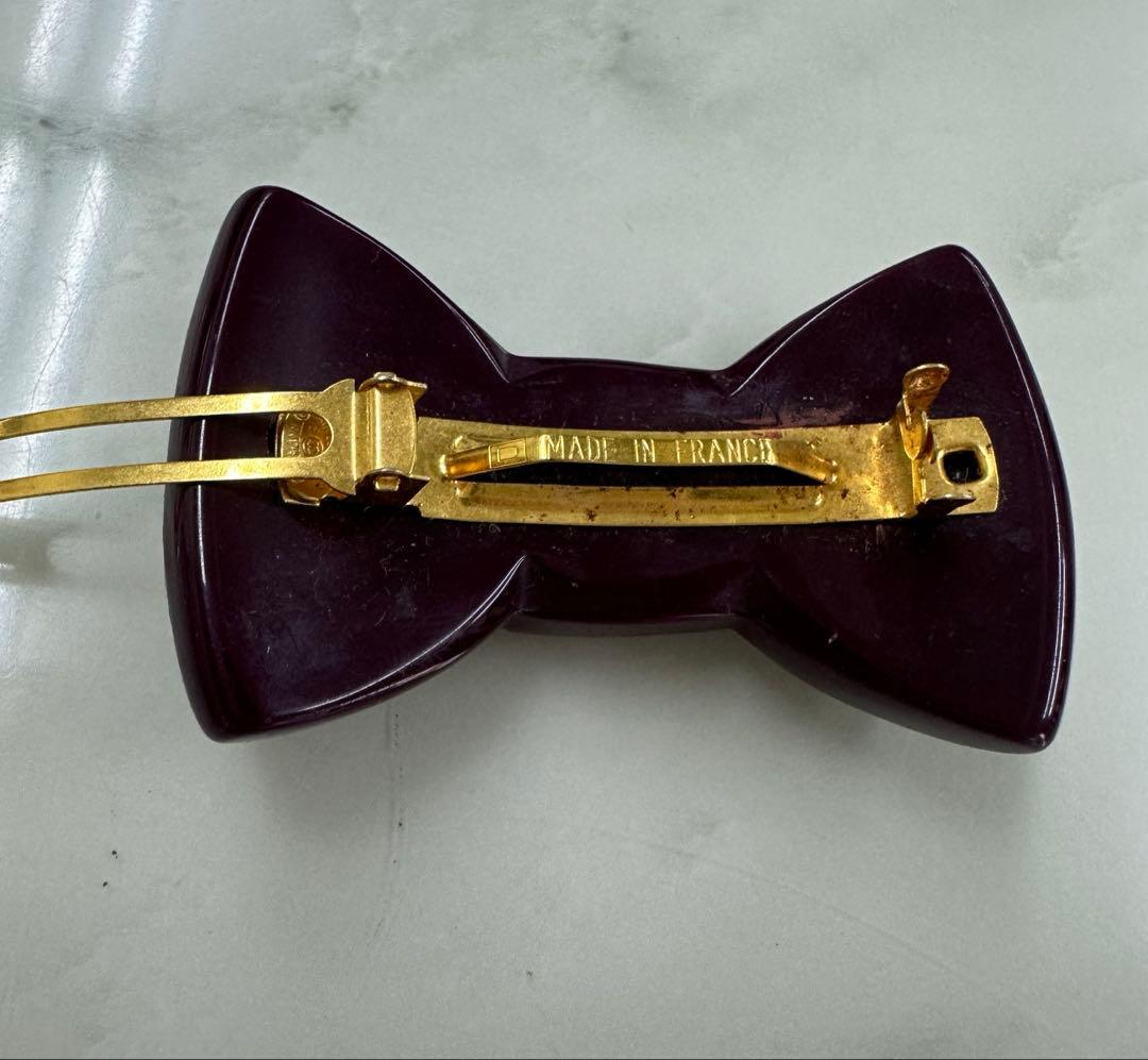 CHANEL シャネル　リボン　バレッタ　訳あり