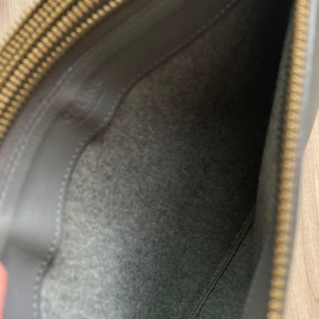 CÉLINE グレー レザー ショルダーバッグ