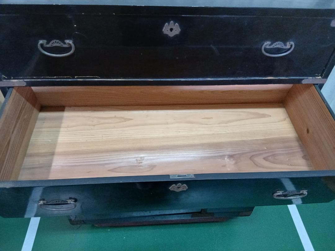 和箪笥 引き出し レトロ アンティーク 古家具 黒色