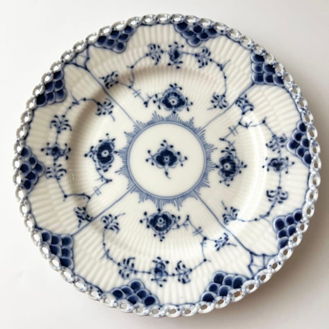 ロイヤルコペンハーゲン ブルーフルーテッド フルレース プレート3枚②