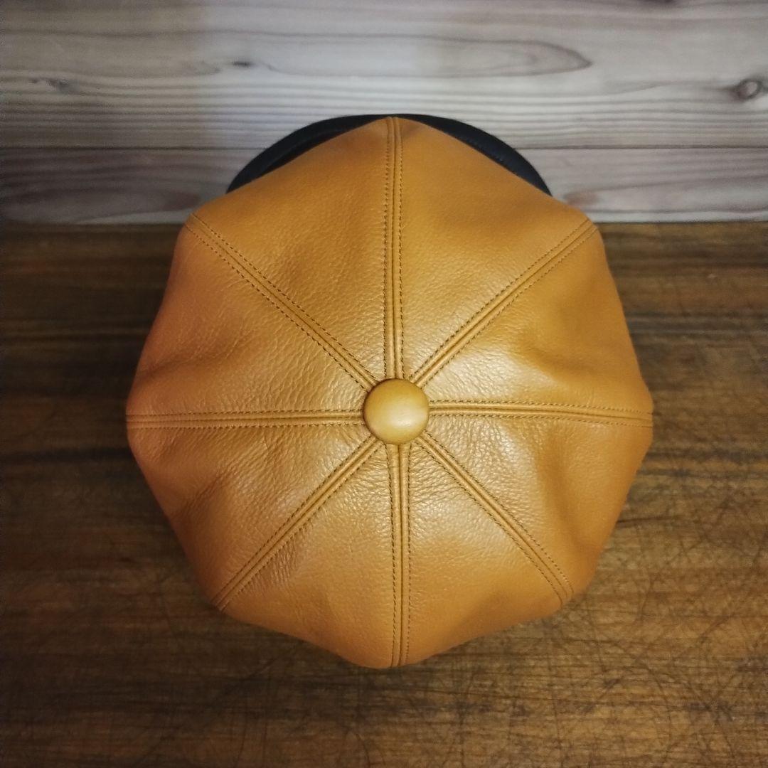【在庫品】1点物　本革キャスケット　Lサイズ　60㌢　オーダー不可