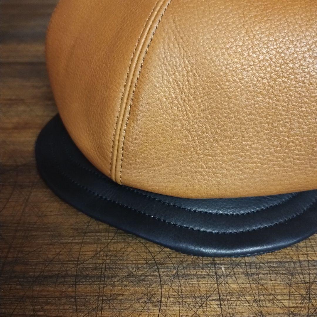 【在庫品】1点物　本革キャスケット　Lサイズ　60㌢　オーダー不可