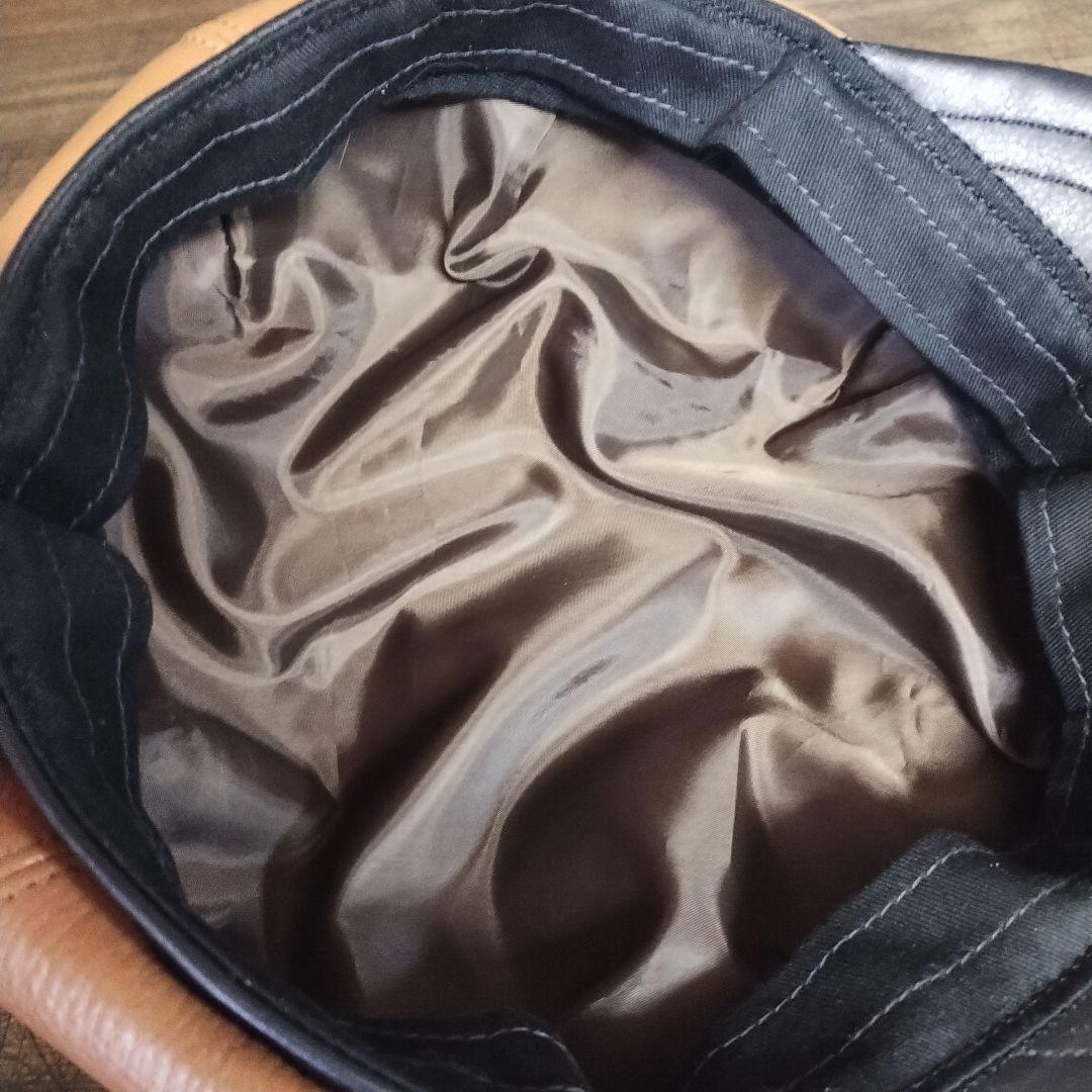 【在庫品】1点物　本革キャスケット　Lサイズ　60㌢　オーダー不可