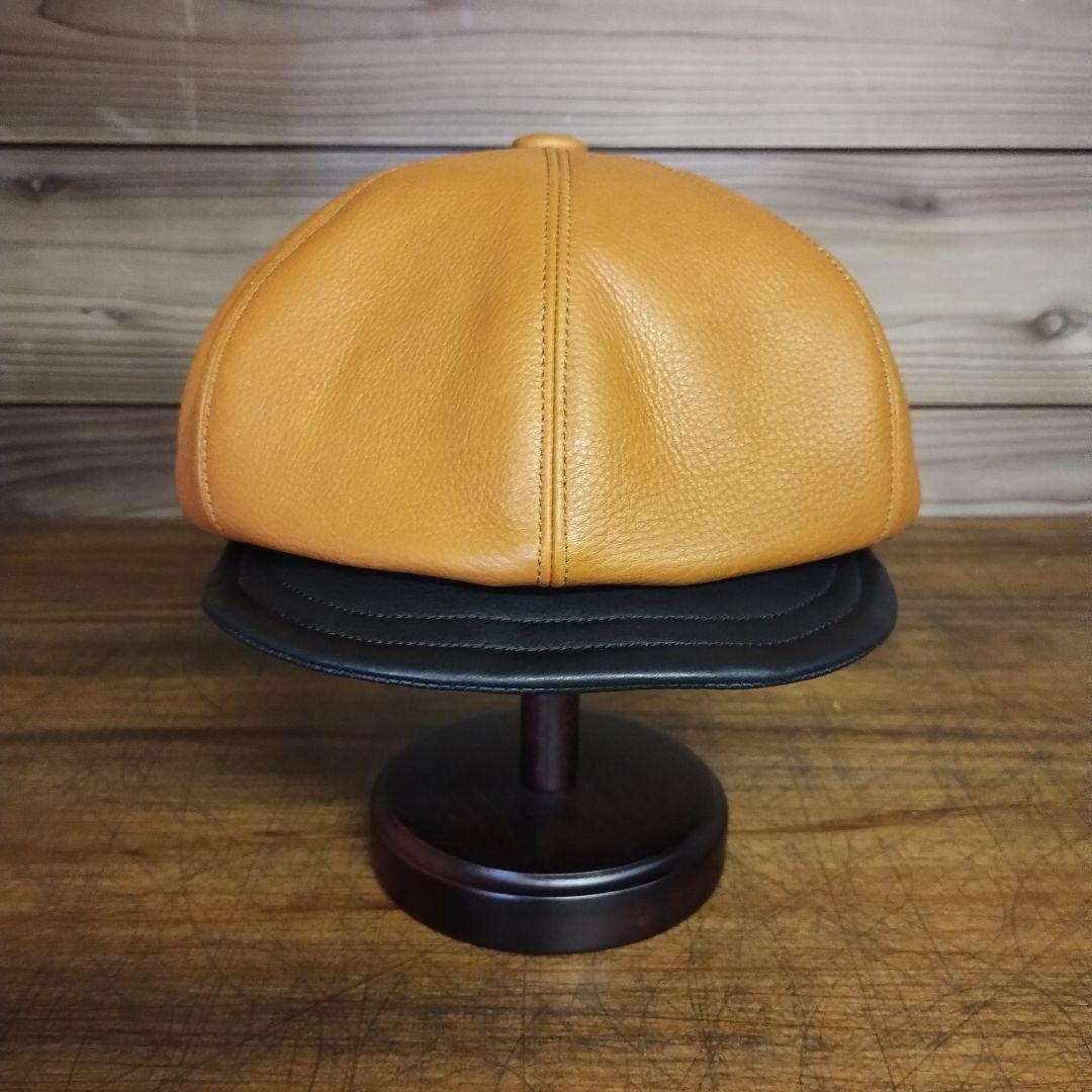 【在庫品】1点物　本革キャスケット　Lサイズ　60㌢　オーダー不可