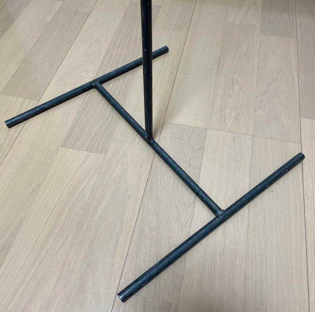 インダストリアル アイアン T字ハンガーラック シャビー 店舗什器 鉄色