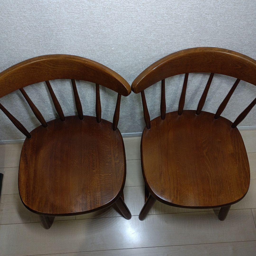 高級　 飛騨家具　WINDS 木製 ヴィンテージ チェア　2脚セット