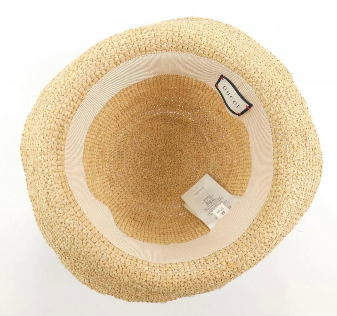 GUCCI グッチ　ラフィア　ハット　553574