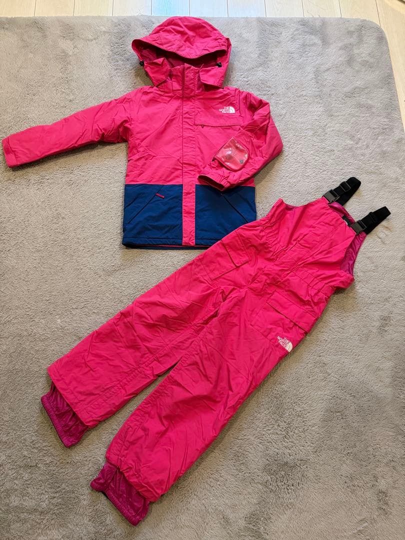The North Face 子ども用スキーウェア ピンク/ネイビー