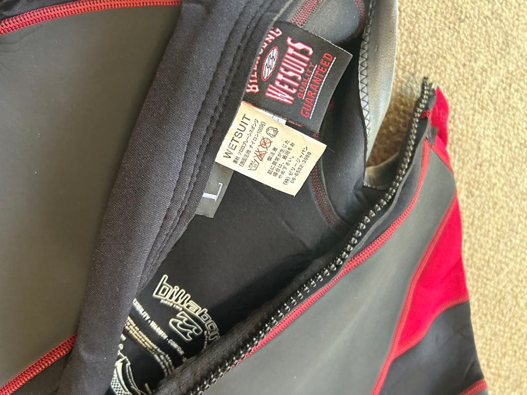 Billabong フルスーツ ウェットスーツ 黒/赤