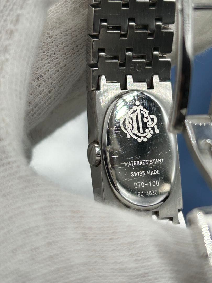 Christian Dior シルバー　文字盤ホワイト　D70-100 美品
