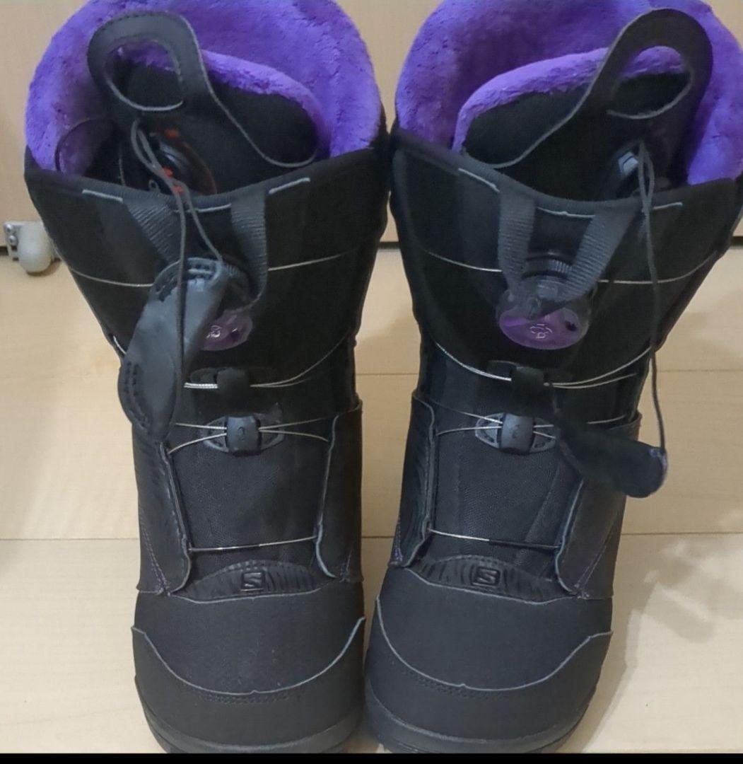 Salomon ウィンターブーツ ブラック/パープル