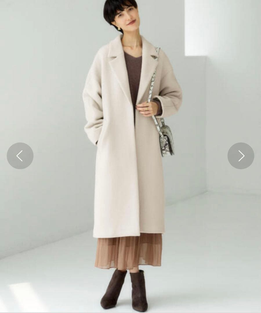 green label relaxing ロングチェスターコート